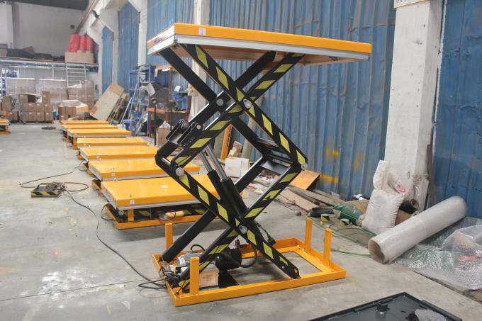 800 Kg  Electric Hydraulic Double Scissor Lift Table Cart Max Height 80" 0