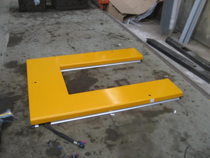 U Shaped Low Profile Scissor Lift Table Cart 1t  Pallet Hydraulic Stationary 1450x1140mm 1