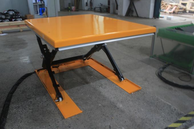 1000 Kg Unique Floor Mounted Scissor Lift Table Electric With External Cabinet 1.1kw 0
