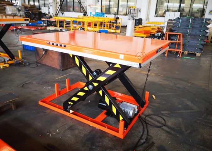 2000×1000mm Electric Powered Lift Table Hydraulic Industrial 4T 1400mm Height 0