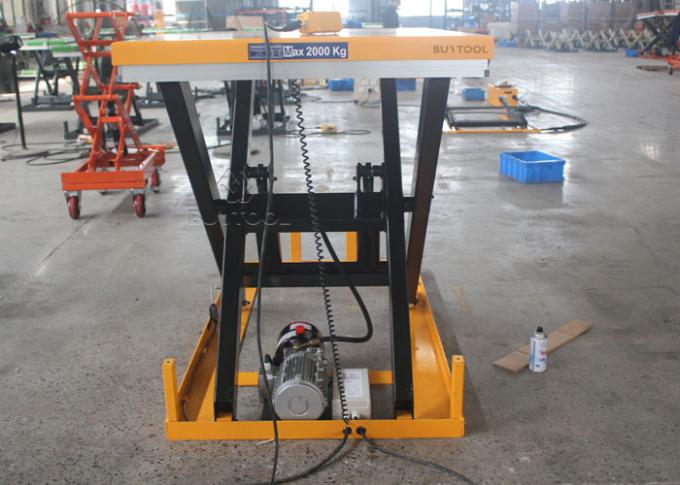 2.2kw Stationary Scissor Electric Lift Tables Hydraulic 2000×850MM Ce Approved 0