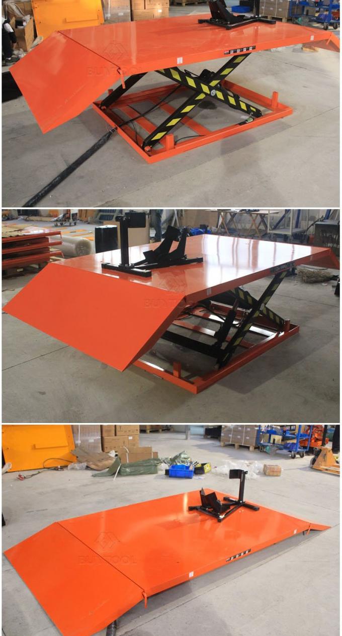Heavy Duty Electric Hydraulic Motorcycle Lift Table 1500 Lbs 1000 Lb 0