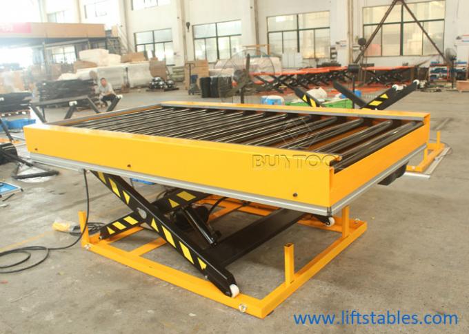 24 X 36 Manual Small Stationary Lift Table 1000kg 2200lbs Power Roller Rubber Coated 1