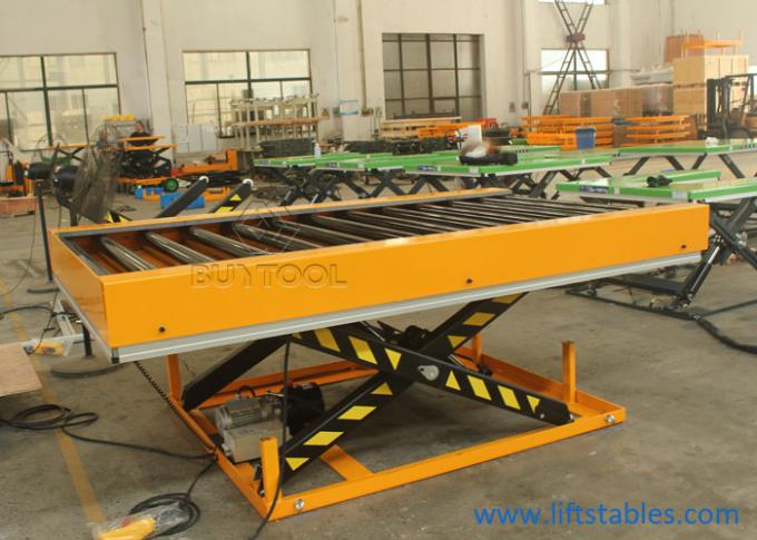 24 X 36 Manual Small Stationary Lift Table 1000kg 2200lbs Power Roller Rubber Coated 2