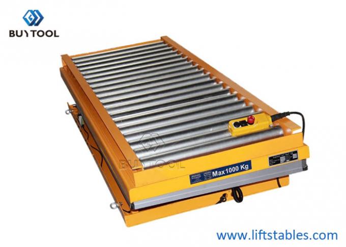 300 Kg 500kg Roller Lift Table Electric Lift Scissor Lift Table 2000 Lb Galvanized Roller 1