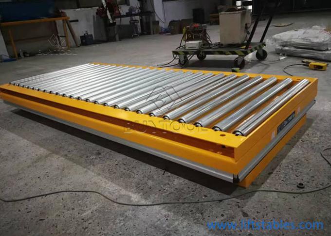 300 Kg 500kg Roller Lift Table Electric Lift Scissor Lift Table 2000 Lb Galvanized Roller 2