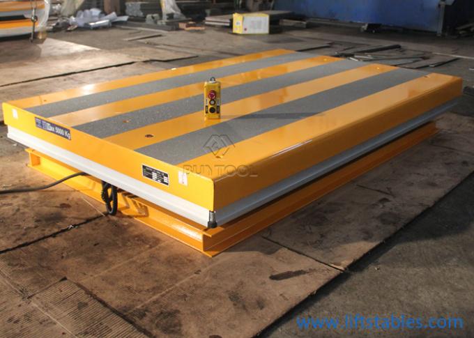 Portable Low Profile Electric Hydraulic Scissor Lift Table 800kg Wireless Remote Control Lifting 0