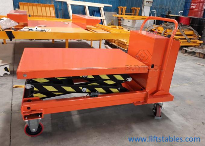 Turntable Long-Table Top Foot-Operated Mobile Lift Tables 750kg 230mm DC Power Semi Electric 1