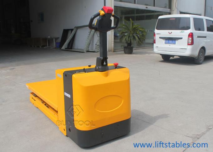 1 Ton Battery Operated High Lift Pallet Truck 2000kg 2500kg 1000mm With Platform Lift 2