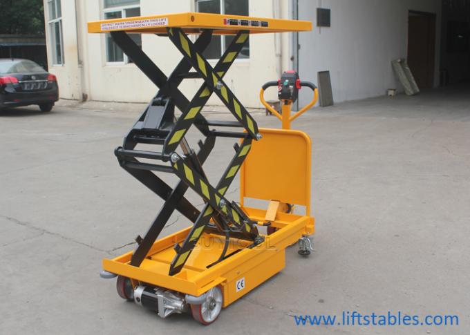 40.2"X24" Mobile Lift Tables Hydraulic Mobile Scissor Lift Table With Large Platform 2