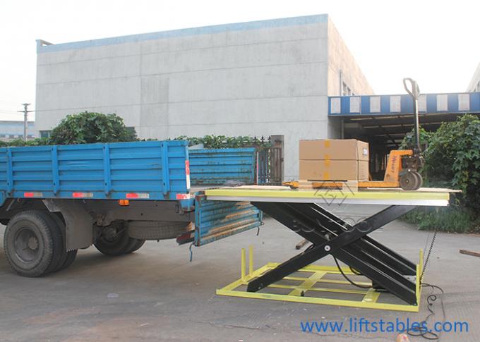 1000 Lb Mobile Scissor Lift Table With Large Platform Ladder Dock Container Loading 0