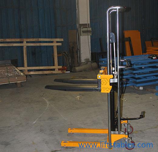 Manual Hydraulic Pallet Stacker PJ4150a 400kg Capacity Light Weight Economic 0