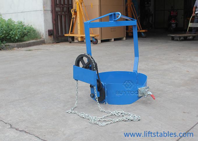 Portable Automated Chemical Drum Handling Equipments Vertical Drum Lifter Tilter Equipment Geared 0