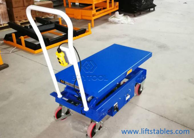 ES30D ES50D ES80D 1100lbs Mobile Lift Tables Double Scissors Electric 0.5t 0