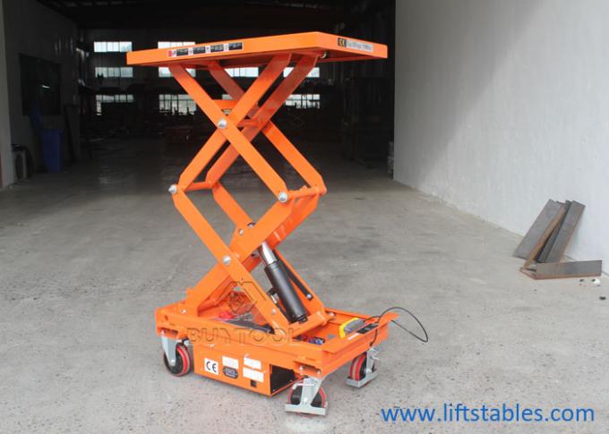 ES30D ES50D ES80D 1100lbs Mobile Lift Tables Double Scissors Electric 0.5t 1