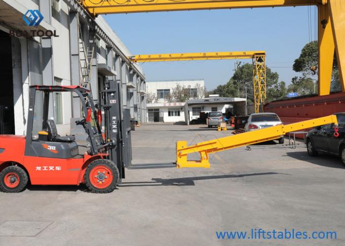 Telescopic Adjustable Hoist Forklift Attachment Jib Boom Crane 6000 Lb Lift Capacity Truss 2