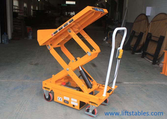 45 Degree Mini Mobile Portable Electric Scissor Lifting Table Trolley Hydraulic 800kg 1