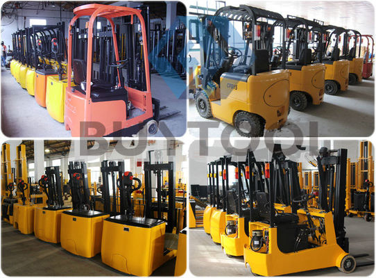 Four 4 Wheel Drive Electric Forklift Truck 1500kg Cpd1530 Auxiliary Equipments