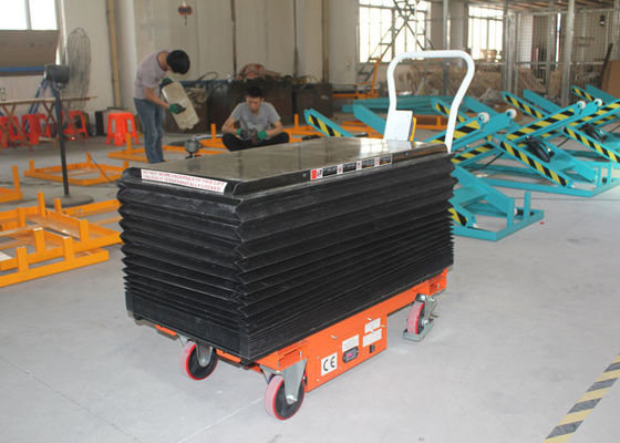 Mobile Electric Scissor Lift Table With Skirt Mobile Elevator Lift 1010x520mm