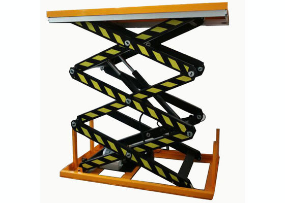 Triple Scissor Hydraulic Lift Table 500kg 3000 Lb Capacity Anti Pinch