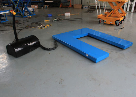 U Shaped Low Profile Lift Tables 2000kg 1 Ton 6600lbs Capacity