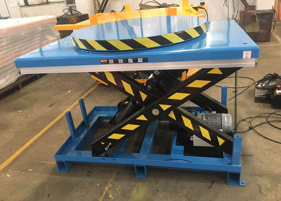 800kg Turntable Electric Lift Table Mobile Lifting Platform For Workshop Maximum Height 40&quot;