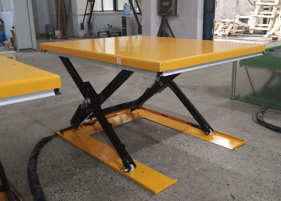 Low Profile Hydraulic Lift Tables With Ramp Hand Pallet Truck 600kg 1450x1140mm