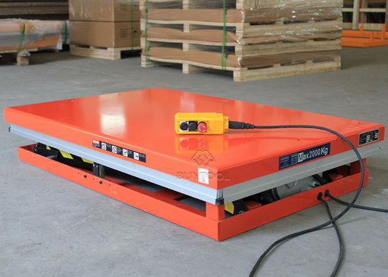 2000×1000mm Electric Powered Lift Table Hydraulic Industrial 4T 1400mm Height