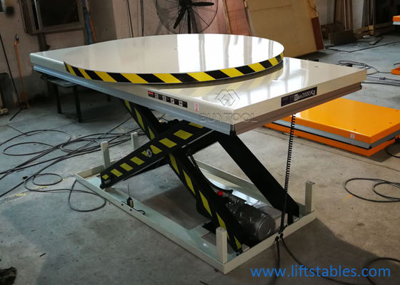 6000 Lb 2200 Lbs Stationary Electric Lift Scissor Lift Table 120v With Rotary Plate