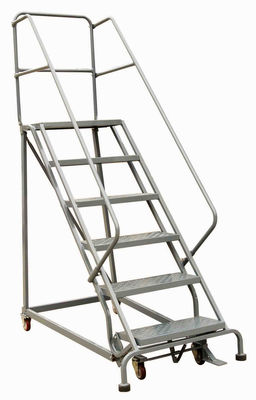 Six Steps Steel Industrial Rolling Ladder 300kg 2340mm Auxiliary Equipments