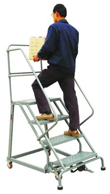 3 Step 4 Step 5 Step Industrial Ladder With Wheels 30 Feet  Stock Picking Auxiliary Equipments