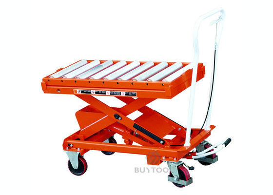 Electric Hydraulic Double Scissor Lift Table Cart 56&quot; Lifting Manual Scissor Table
