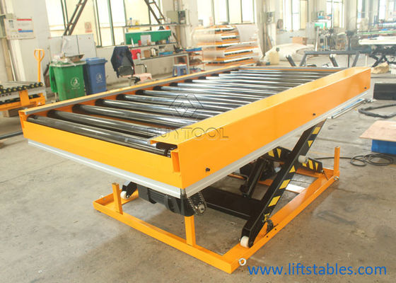 24 X 36 Manual Small Stationary Lift Table 1000kg 2200lbs Power Roller Rubber Coated