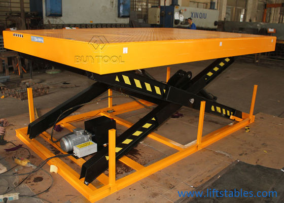 1500 Kg 10000 Lb Stationary Scissor Lift Table Forklift Truck Hydraulic Lifter Dock