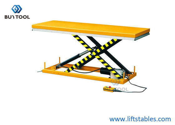 Stationary Electric Foot Pump Hydraulic Lift Table 3000 Lb Capacity Large Size 2000x800mm