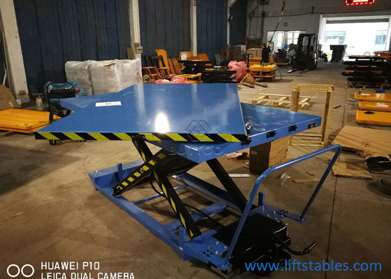 Small Manual Lift Table Single Scissor Low Profile Rotary Hydraulic Foot Pump Lift Table 2350x1300mm