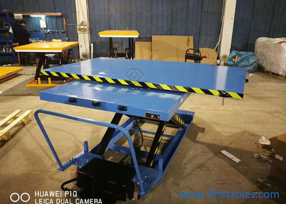 Small Manual Lift Table Single Scissor Low Profile Rotary Hydraulic Foot Pump Lift Table 2350x1300mm