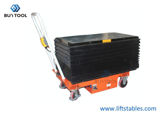 Mobile Electric Scissor Lift Table With Skirt Mobile Elevator Lift 1010x520mm