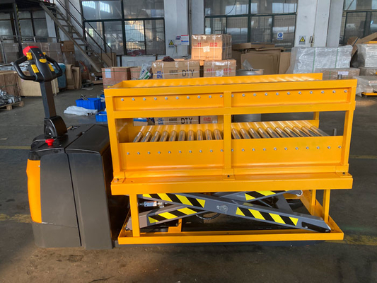 Roller Lift Table Top 1500kg Electric Pallet Truck For Die Handling Production Line