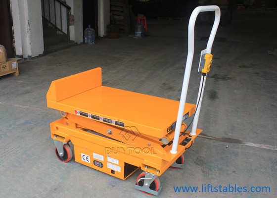 45 Degree Mini Mobile Portable Electric Scissor Lifting Table Trolley Hydraulic 800kg