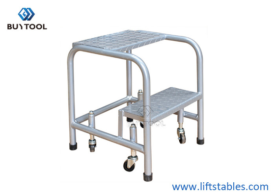 Alloy Steel Q235B Warehouse Mini Mobile Ladders With 300kg Capacity