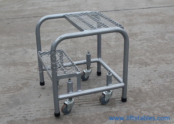 Alloy Steel Q235B Warehouse Mini Mobile Ladders With 300kg Capacity