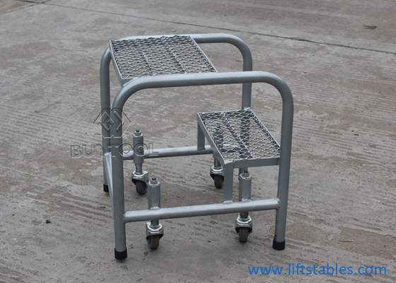 Alloy Steel Q235B Warehouse Mini Mobile Ladders With 300kg Capacity