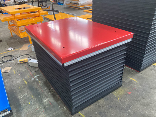 Q345B Stationary Lift Table For Manufacturing Industries Platform With Protective Cover