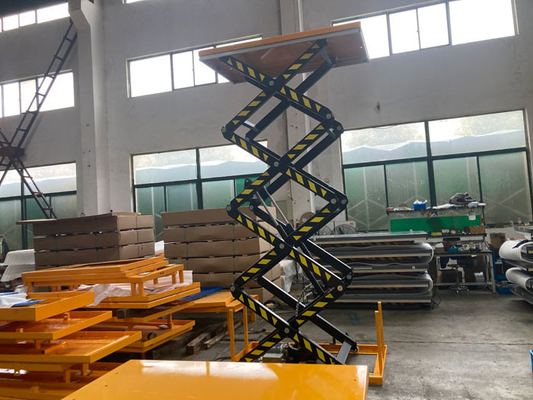 Stable Powerful Electric Scissor Lift Tables Lifting Raised Height Up 4140mm