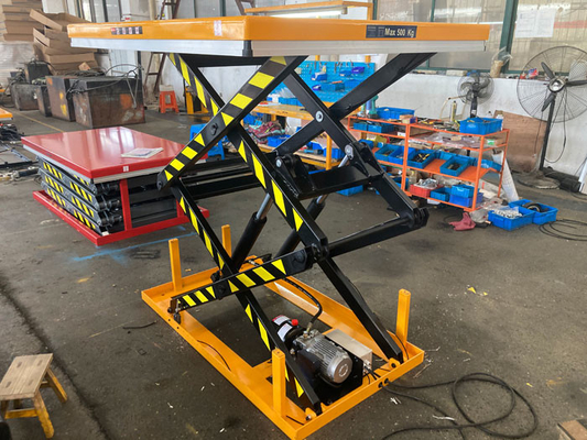 HD1000 Stationary Lift Table Hydraulic Scissor Lift For Material Handling