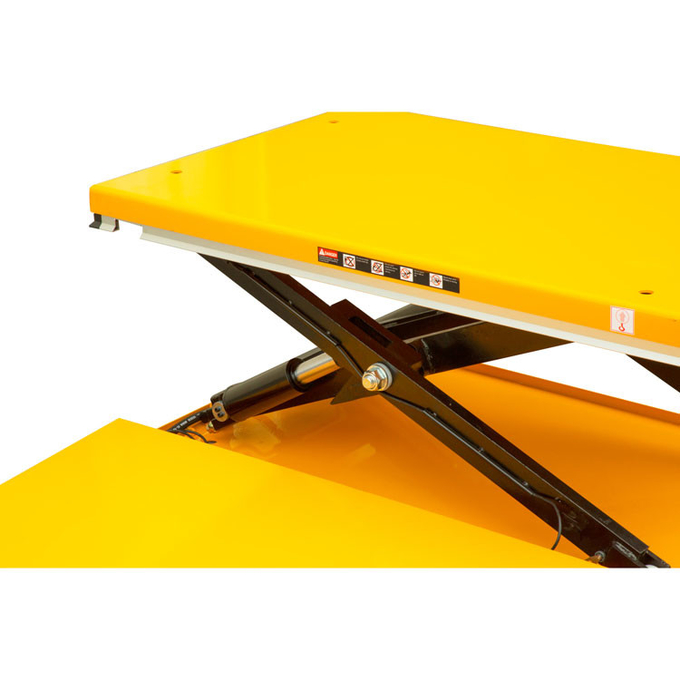 Yellow 860mm 1000KG Low Profile Scissor Lift Table For Pallet Leveling 3