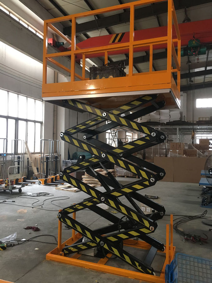 881lbs Electric Lift Work Table High Travel Lifts With Safety Handrail 1700x1000mm 1