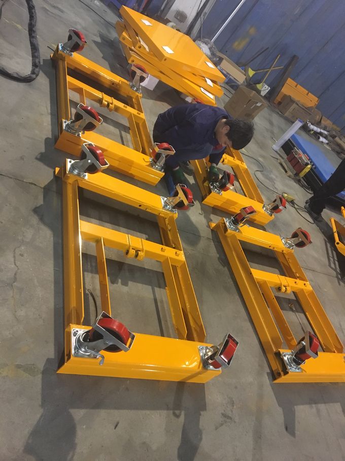 Pallet Roller Conveyor Scissor Lift Tables On Wheels 1100lbs Capacity 40"X20" 0