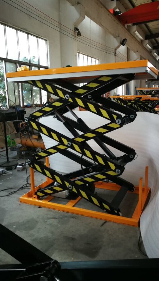 Triple Scissor Hydraulic Lift Table 500kg 3000 Lb Capacity Anti Pinch 1